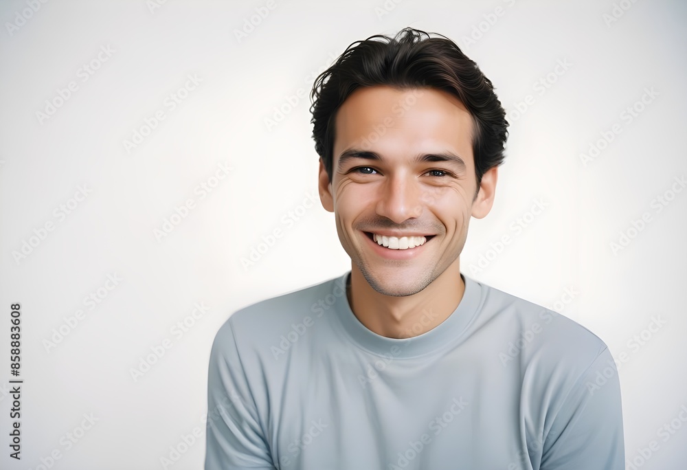 Positive smiling man on clean background Positive smiling man on clean background
