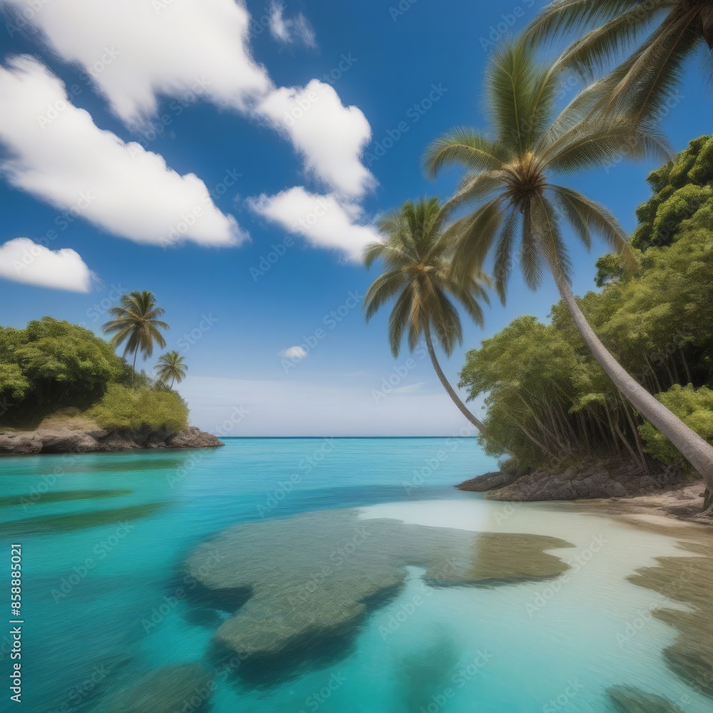 beach with palm trees beach with palm trees