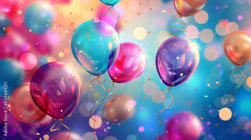 Abstract Holiday Background with Balloons. Can be used for advertisment, promotion and birthday card or invitation Abstract Holiday Background with Balloons. Can be used for advertisment, promotion and birthday card or invitation