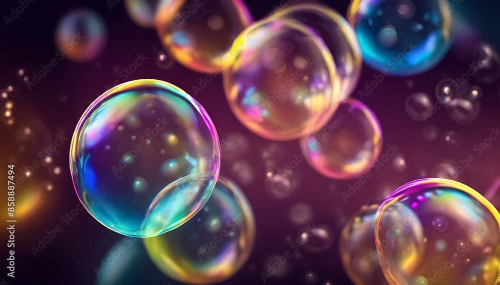 Soap bubbles abstract light illumination, abstract background Soap bubbles abstract light illumination, abstract background