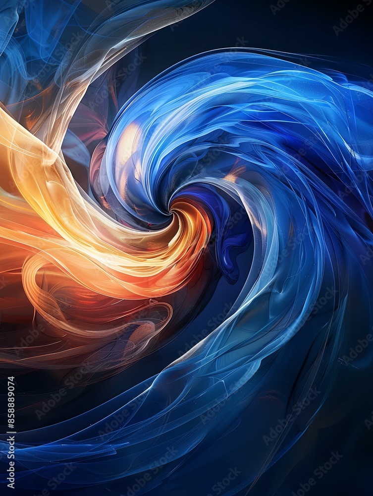 Blue Abstract Spiral Lines,Dark Blue and Light Orange Style, cyberpunk,Charming aperture effect, Abstract Lines Blue Abstract Spiral Lines,Dark Blue and Light Orange Style, cyberpunk,Charming aperture effect, Abstract Lines