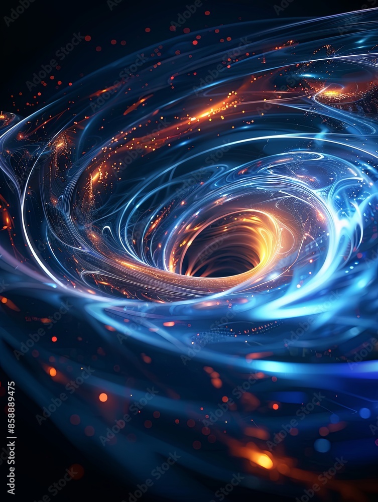 Blue Abstract Spiral Lines,Dark Blue and Light Orange Style, cyberpunk,Charming aperture effect, Abstract Lines Blue Abstract Spiral Lines,Dark Blue and Light Orange Style, cyberpunk,Charming aperture effect, Abstract Lines