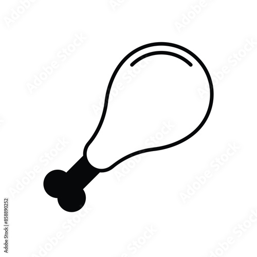 Chicken leg vector icon