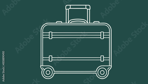Continuous Line Art Suitcase: A Modern Travel Symbol