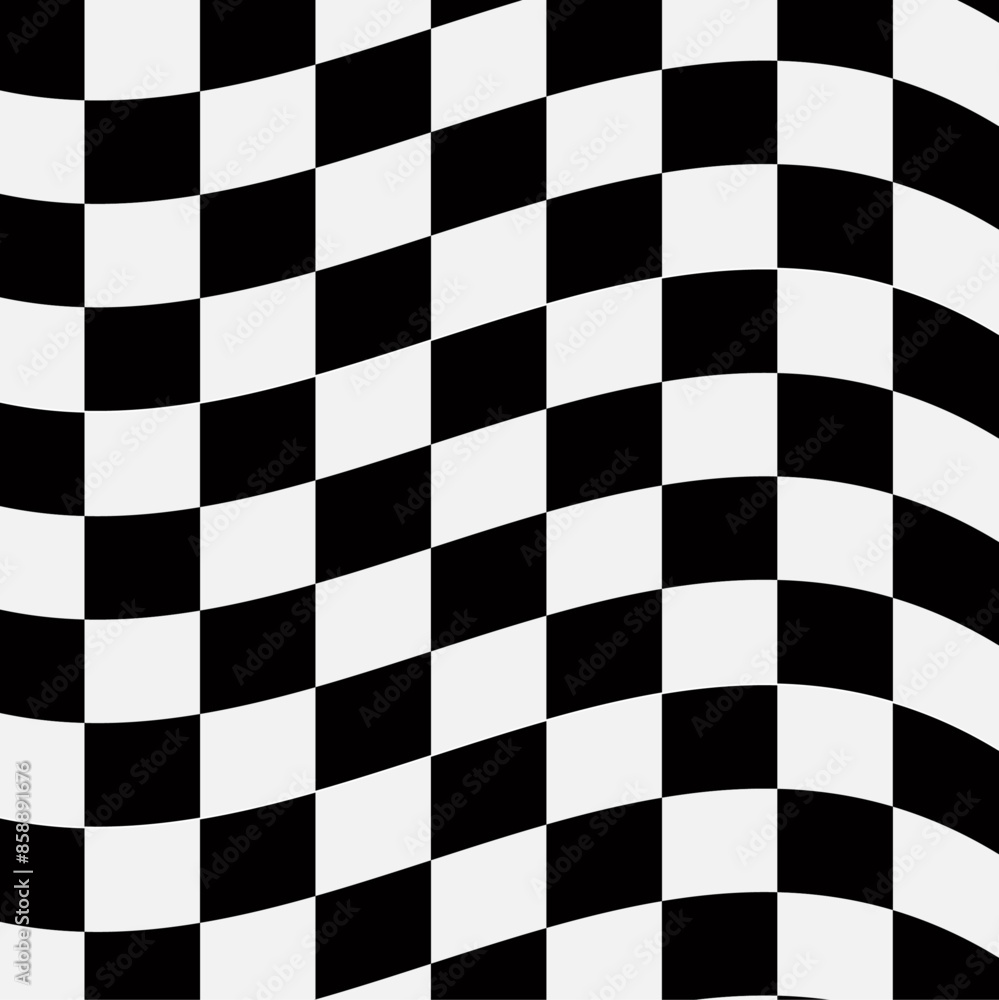 Fototapeta premium Waving race flag chess board background