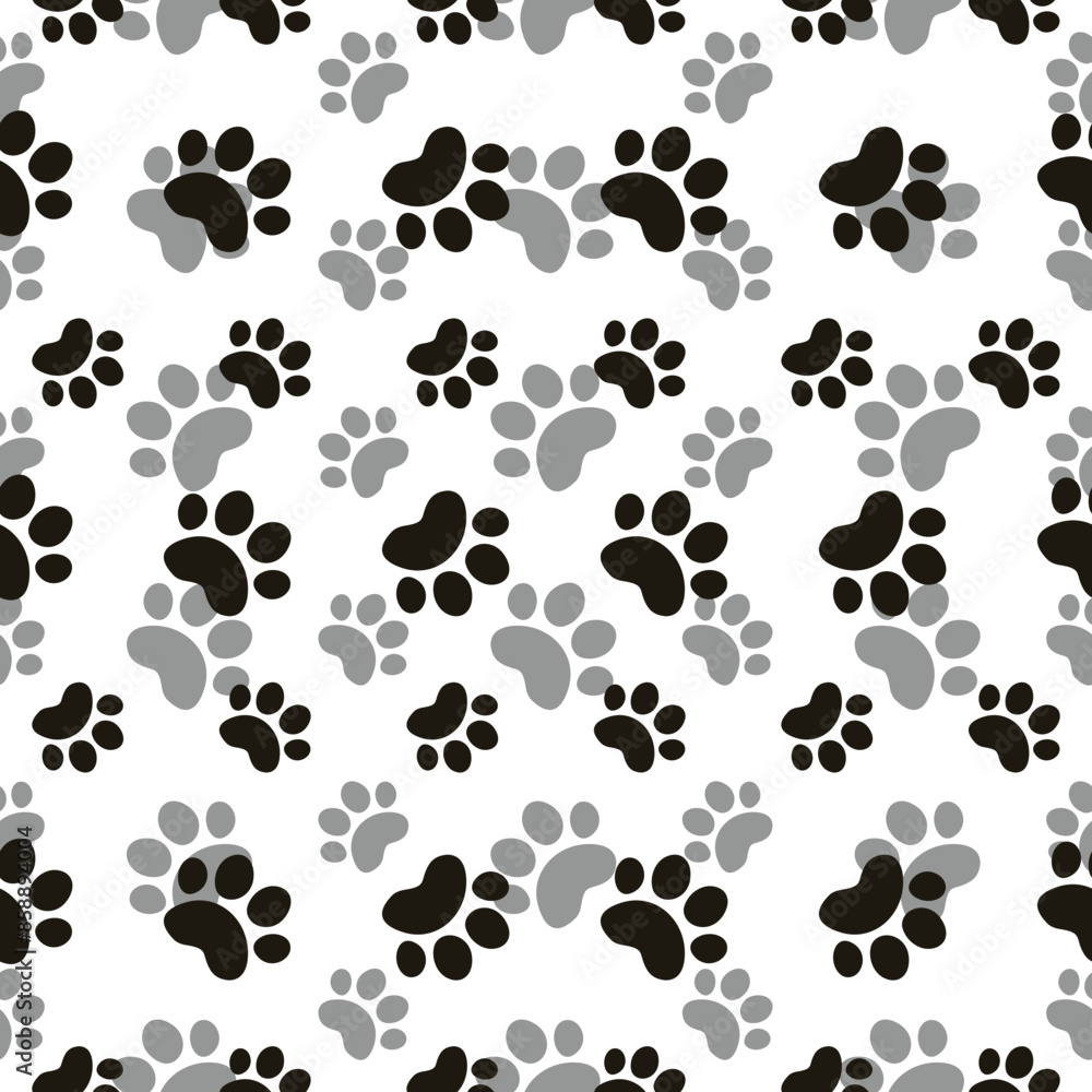 Cat Footprints Pattern Background Cat Footprints Pattern Background