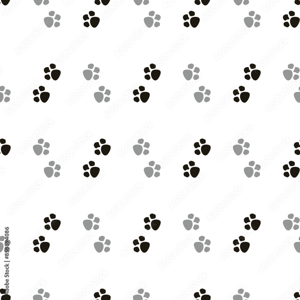 Cat Footprints Pattern Background