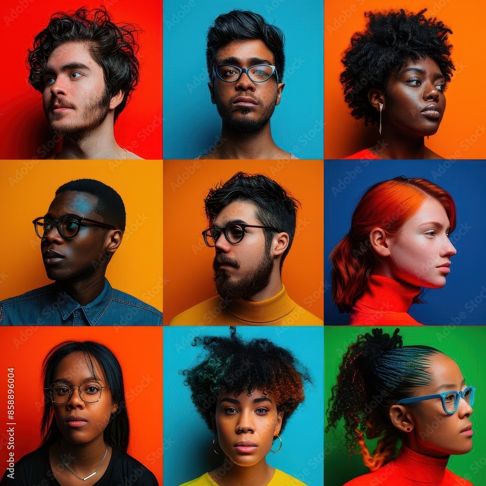 Modern and inclusive background featuring diverse individuals, ideal for representation-driven social media campaigns. Modern and inclusive background featuring diverse individuals, ideal for representation-driven social media campaigns.