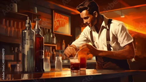 Wallpaper Mural Male bartender prepares cocktails in a fan bar	
 Torontodigital.ca