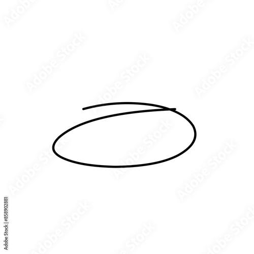 hand drawn doodle ellipses