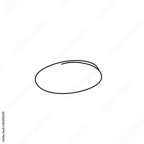 hand drawn doodle ellipses