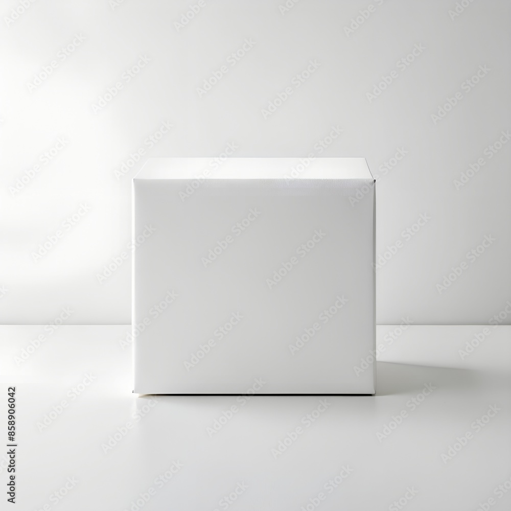 white paper box on white background. Suitable for food, cosmetic or medical packaging. white box cardboard mockup white paper box on white background. Suitable for food, cosmetic or medical packaging. white box cardboard mockup