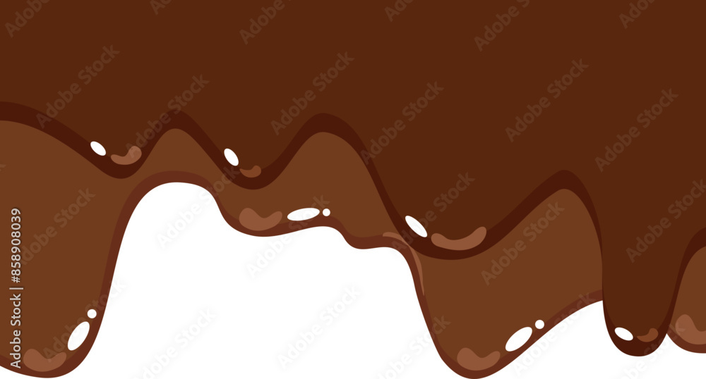 Melted Chocolate Corner Border Melted Chocolate Corner Border