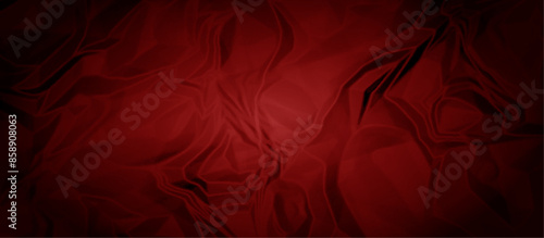 Red crumpled paper texture background. Crumpled paper ball isolated on red with clipping path. panorama grunge wrinkly paper texture background, crumpled pattern texture. paper crumpled texture.