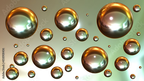 Shiny colored balls abstrac...