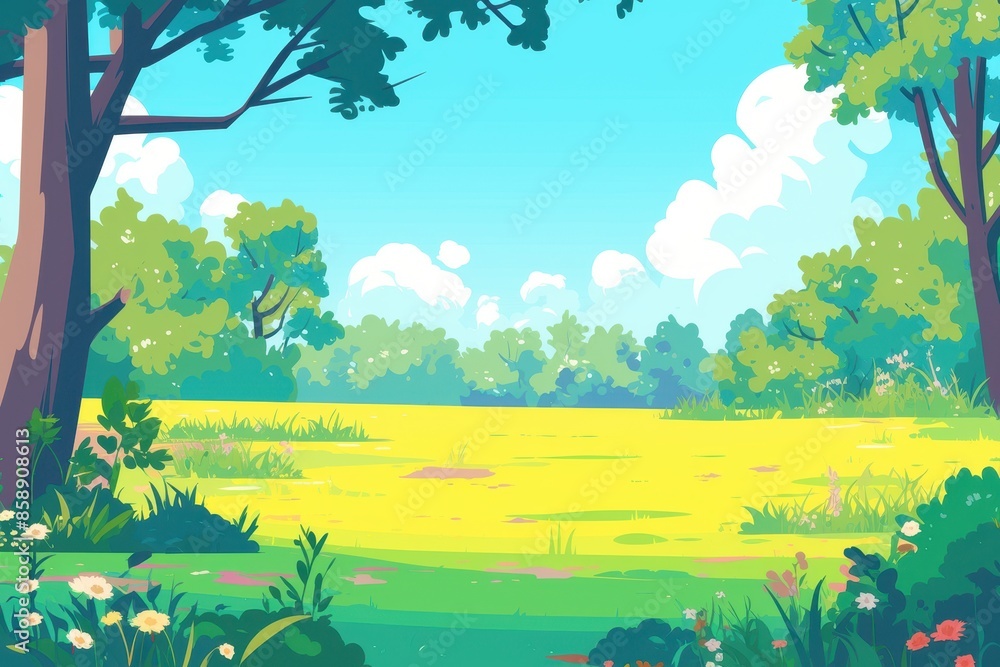 Obraz premium Summer Meadow Landscape