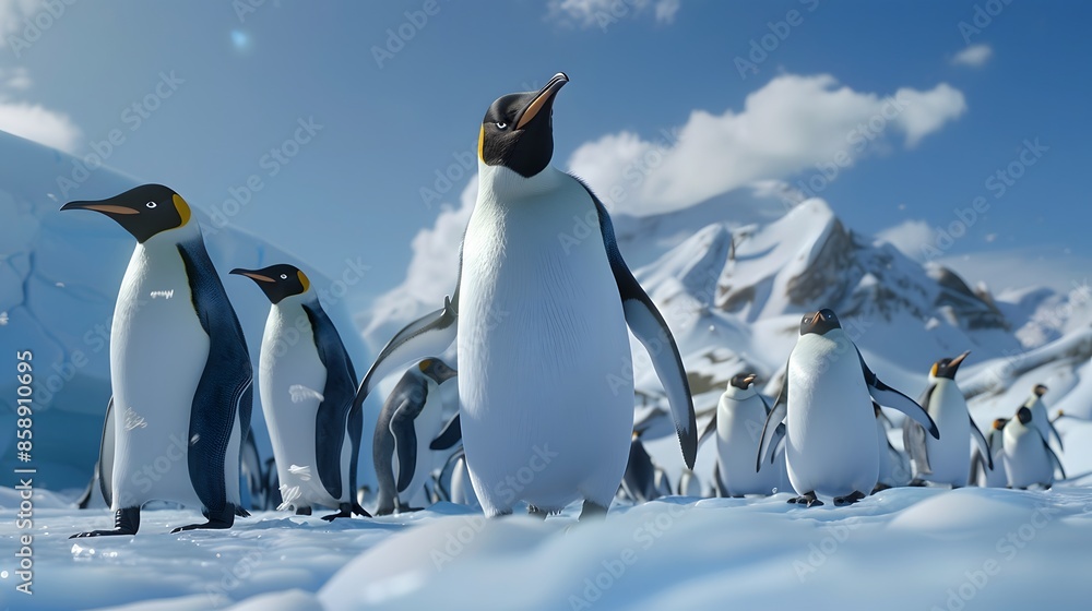 Fototapeta premium Kaiser Pinguine. 