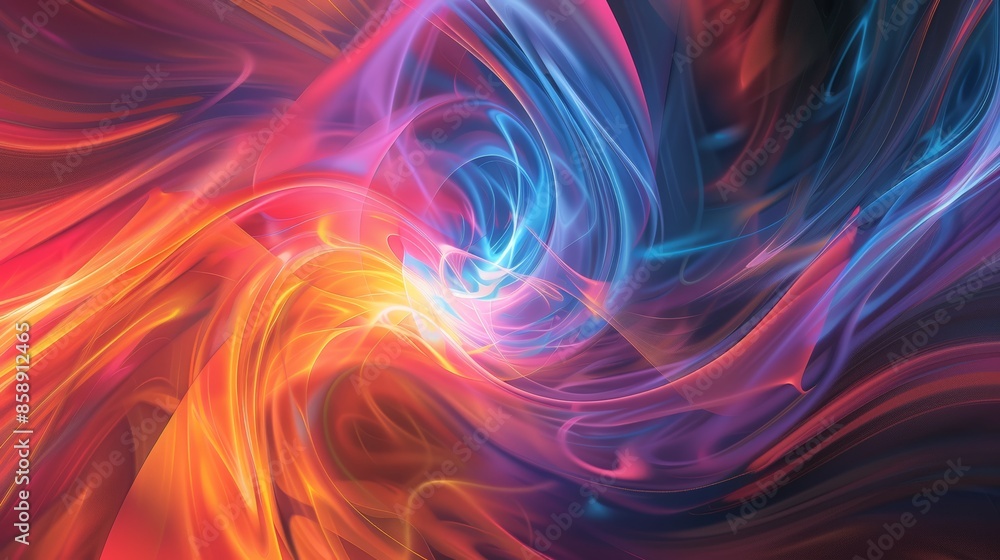 Abstract Swirl of Bright Light and Color Abstract Swirl of Bright Light and Color