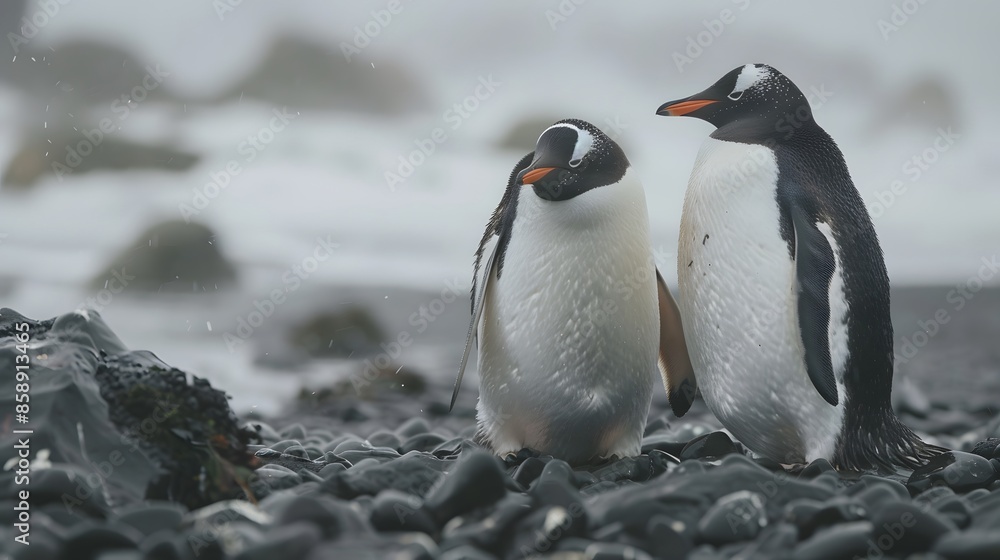 Naklejka premium Kaiser Pinguine. 