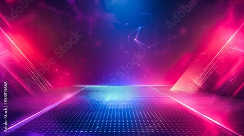 Abstract background with neon waves, abstract light background