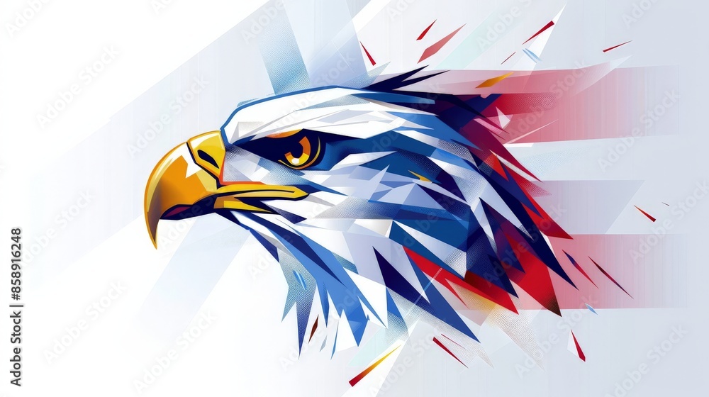 Fototapeta premium Abstract Eagle Head in a Geometric Style