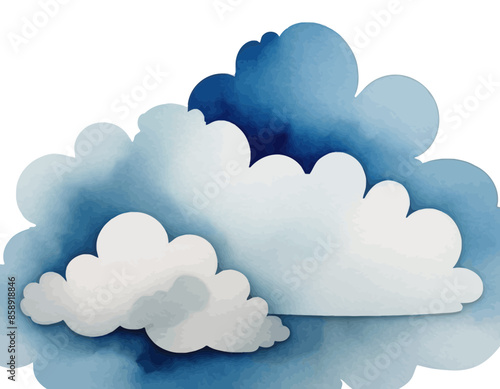 Blue clouds, vector graphic, wektor, niebieskie chmury, chmury, clouds