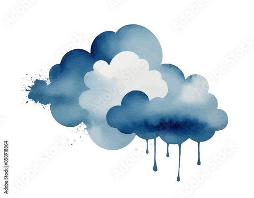 Blue clouds, vector graphic, wektor, niebieskie chmury, chmury, clouds