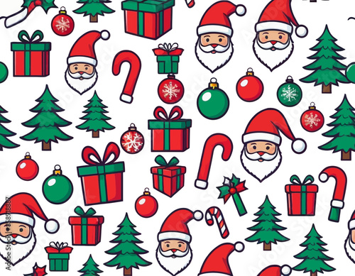Christmas stickers and icons, vector, wektory, 