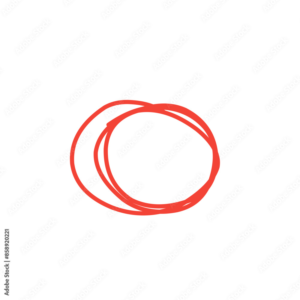 hand drawn red oval hand drawn red oval