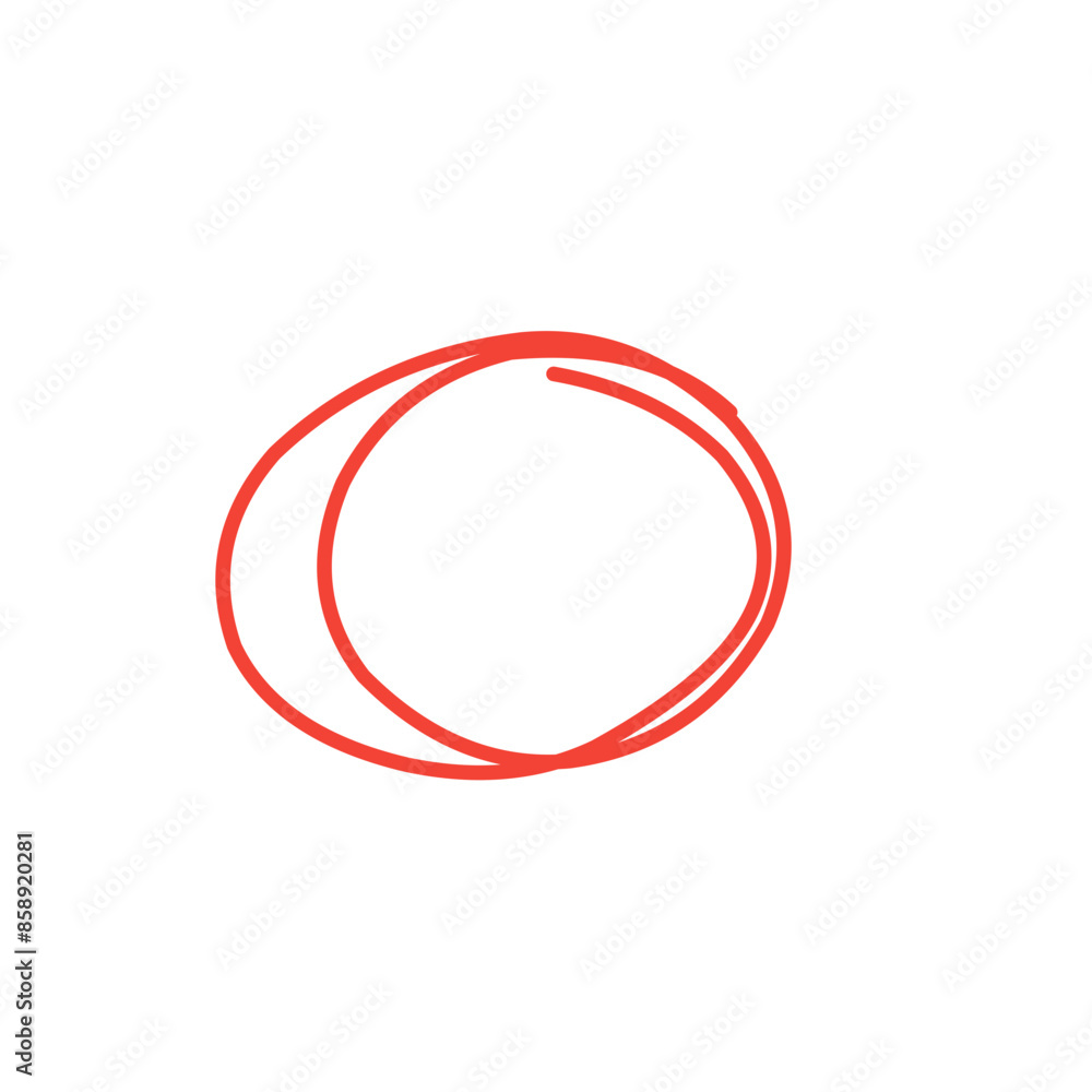 hand drawn red oval hand drawn red oval