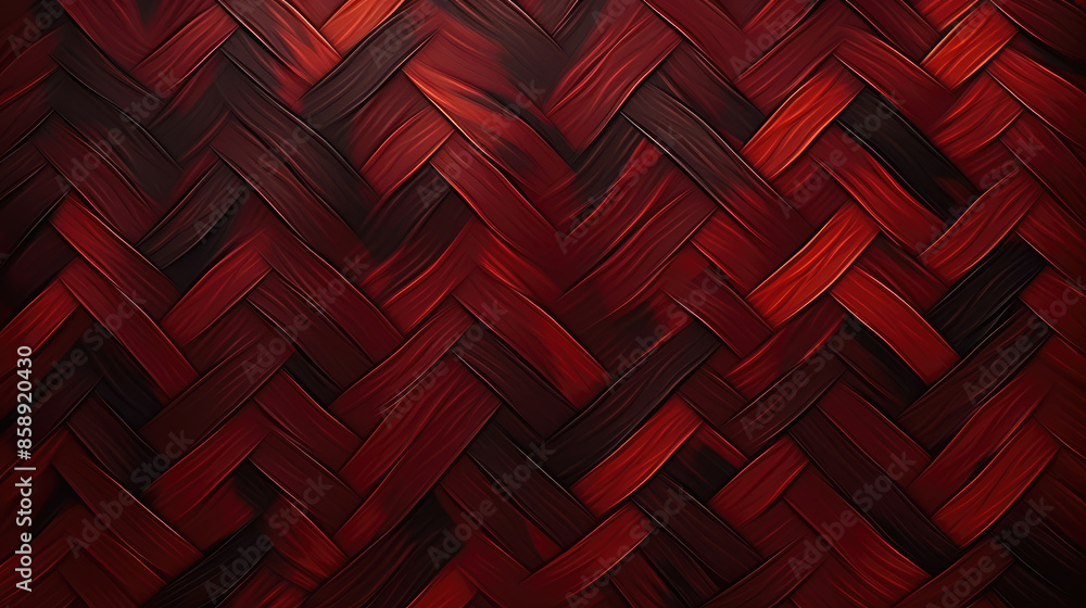 Abstract dark red mosaic tile wall texture background with waving waves shapes, Generative AI Abstract dark red mosaic tile wall texture background with waving waves shapes, Generative AI