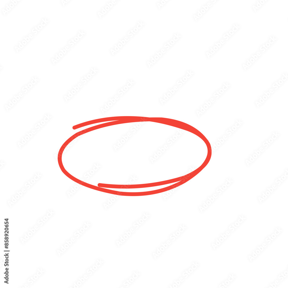 hand drawn red oval hand drawn red oval