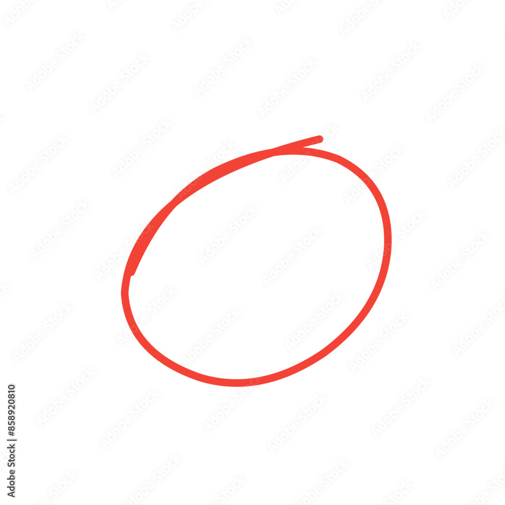 hand drawn red oval hand drawn red oval
