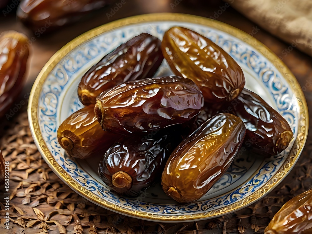 dates close up. date palm background. Date palm on a traditional craftsman market.Horizontal image. dates close up. date palm background. Date palm on a traditional craftsman market.Horizontal image.