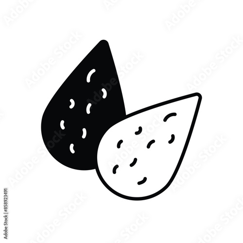 Almond vector icon