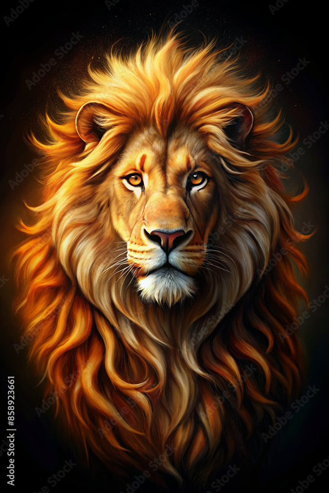 portrait of a lion portrait of a lion