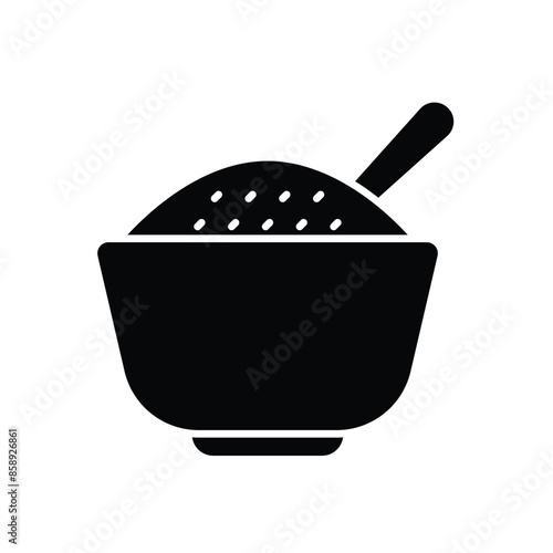 Rice bowl vector icon