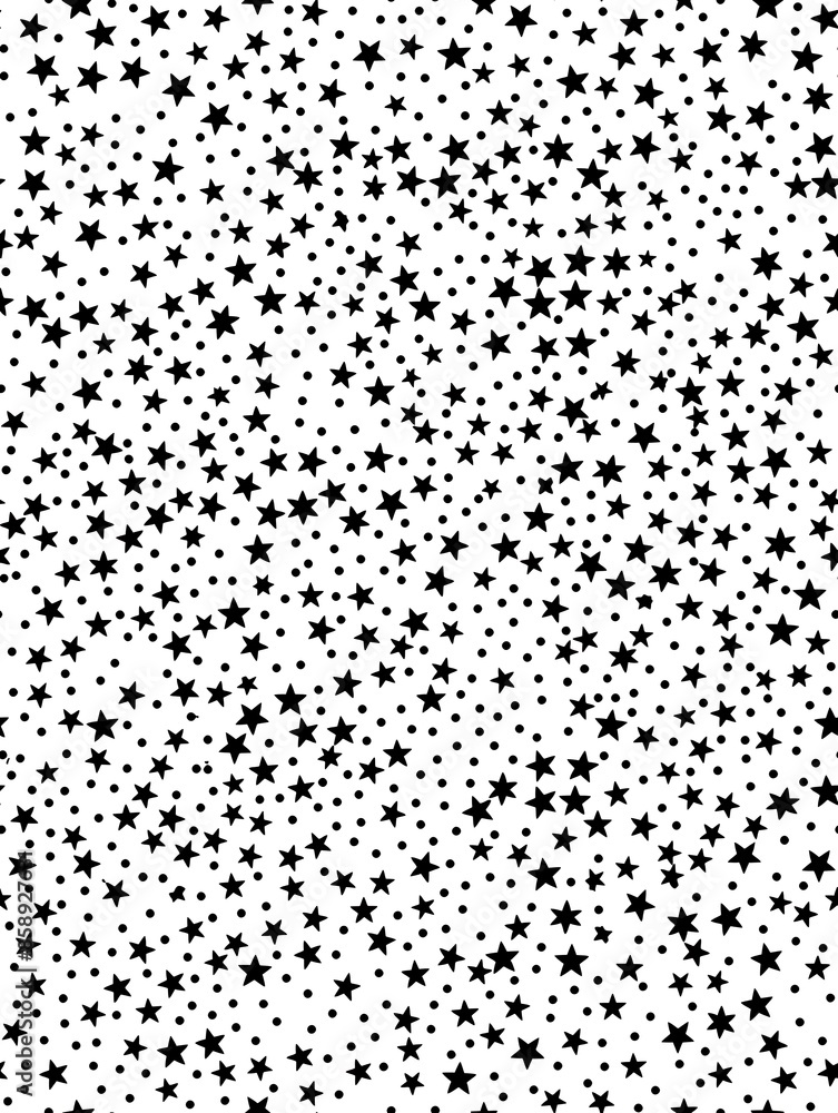 Small Stars Toss Pattern on Black Vector Small Stars Toss Pattern on Black Vector