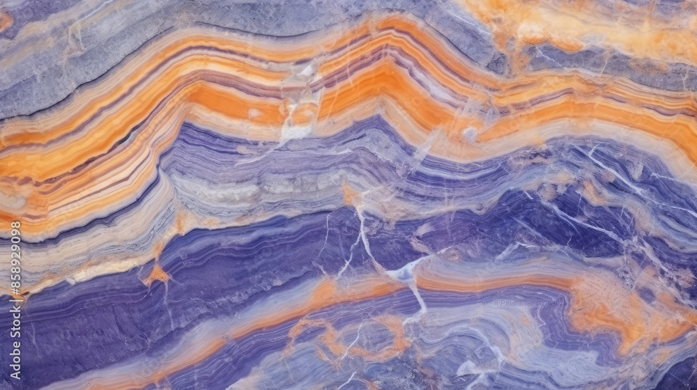 Blue orange purple abstract marble granite quartz natural stone texture background banner panorama, Generative AI Blue orange purple abstract marble granite quartz natural stone texture background banner panorama, Generative AI