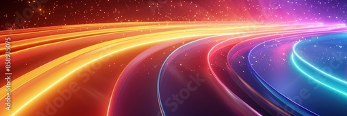 Abstract Cosmic Neon Trails