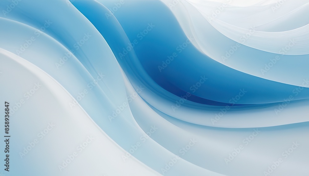 Fototapeta premium Abstract background, blue and white waves For assembling banners - modern design templates