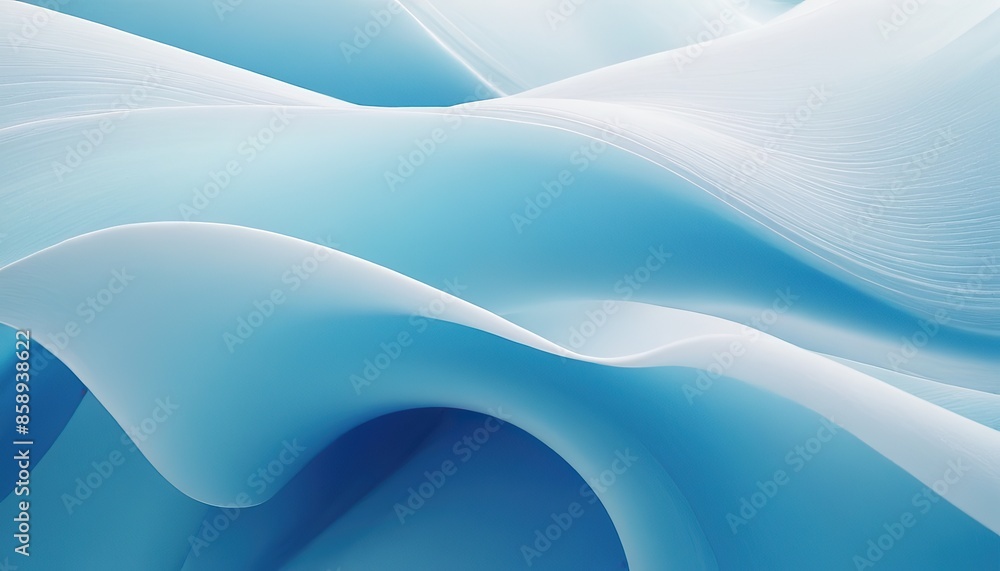 Fototapeta premium abstract blue white wave lotion background 