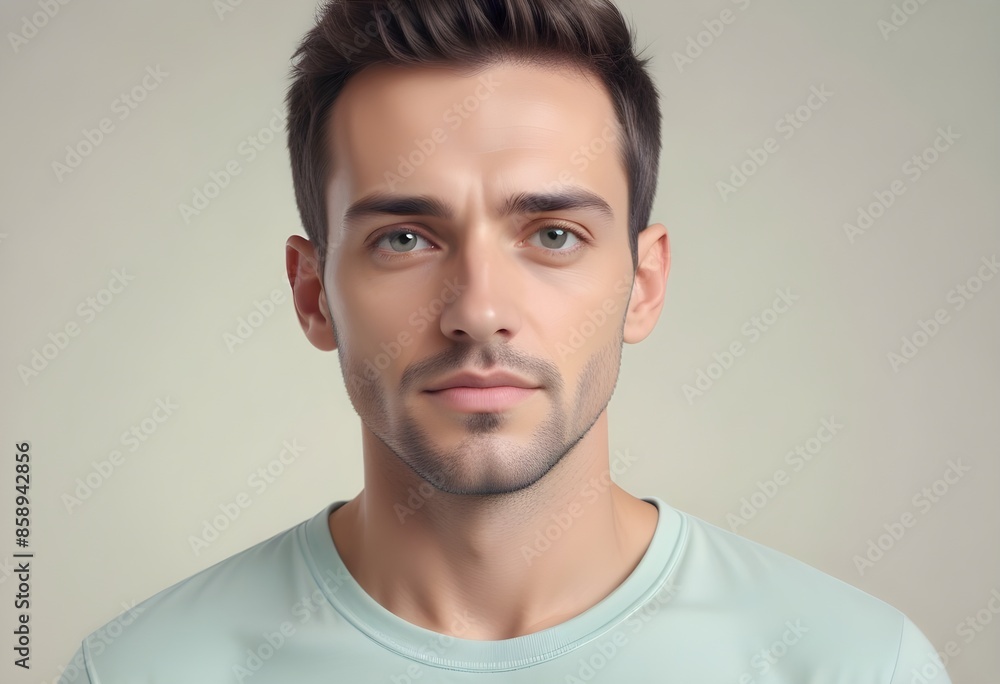 Positive man on clean background Positive man on clean background