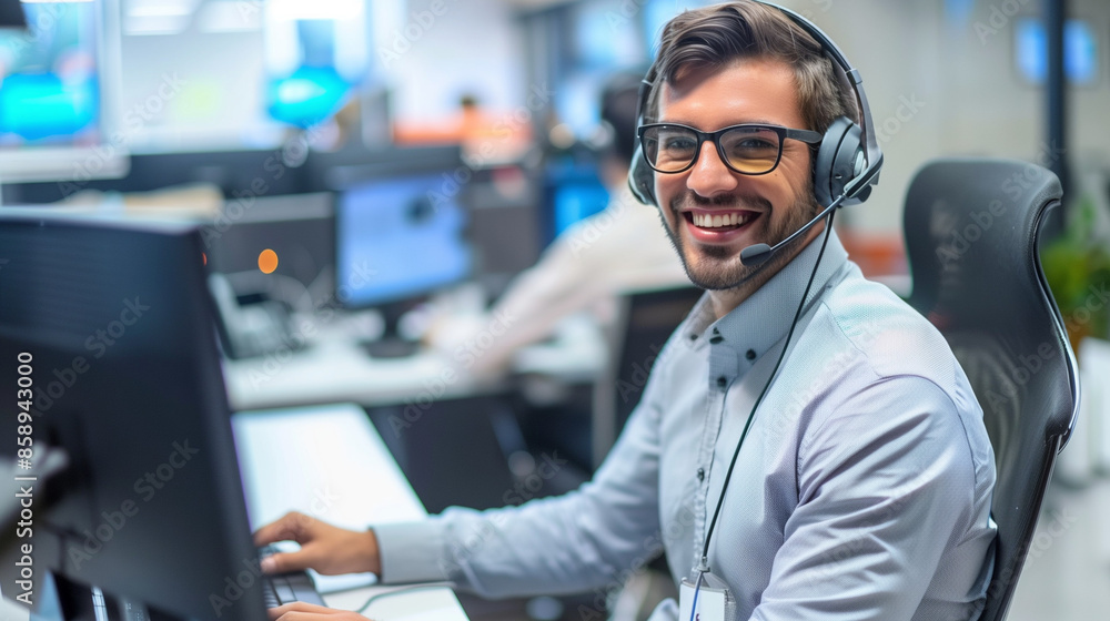 happy tech support worker happy tech support worker