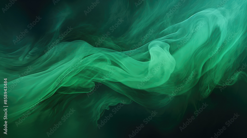 Abstract paint water. Color mist. Magic spell mystery. Dark green contrast vapor floating splash cloud texture background banner, Generative AI Abstract paint water. Color mist. Magic spell mystery. Dark green contrast vapor floating splash cloud texture background banner, Generative AI