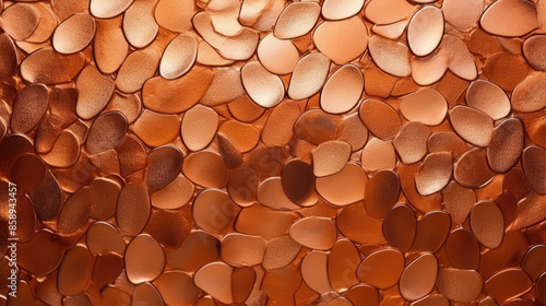 Wallpaper Mural abstract copper texture banner background - Closeup of metallic copper bowl structure, Generative AI Torontodigital.ca
