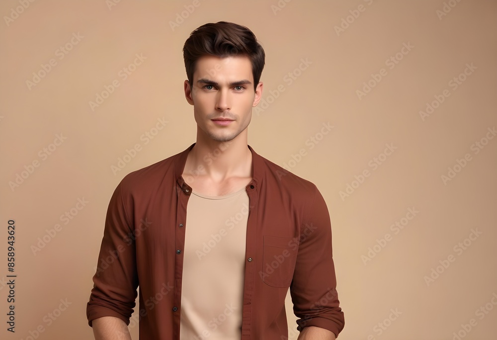 Positive man on clean background Positive man on clean background