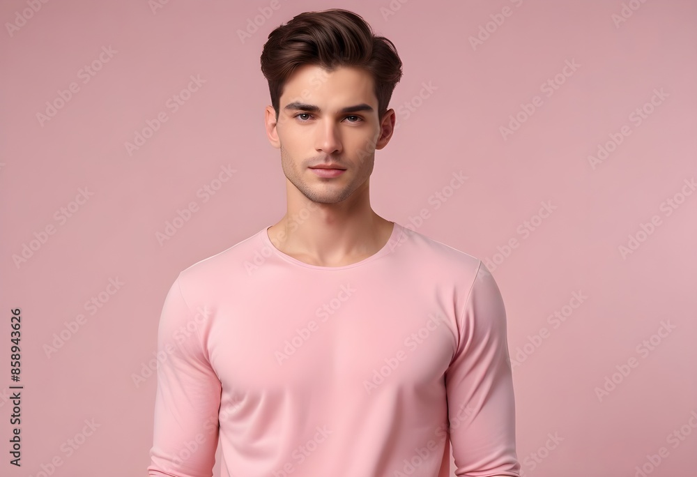Positive man on clean background Positive man on clean background