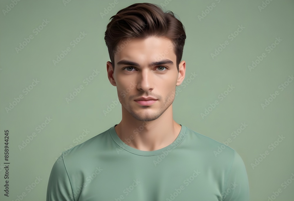 Positive man on clean background