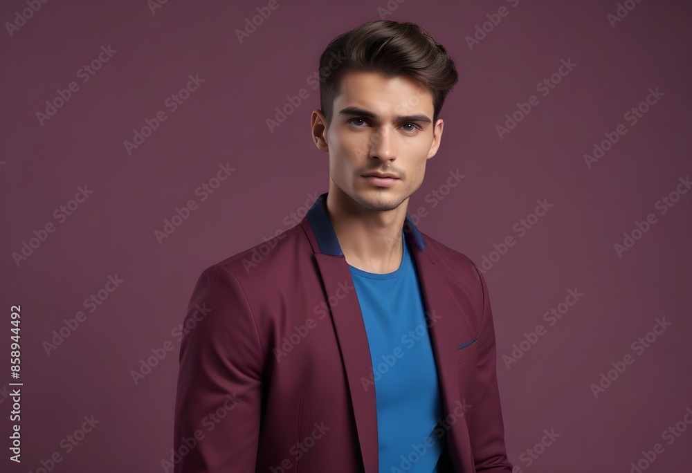 Obraz premium Positive man on clean background